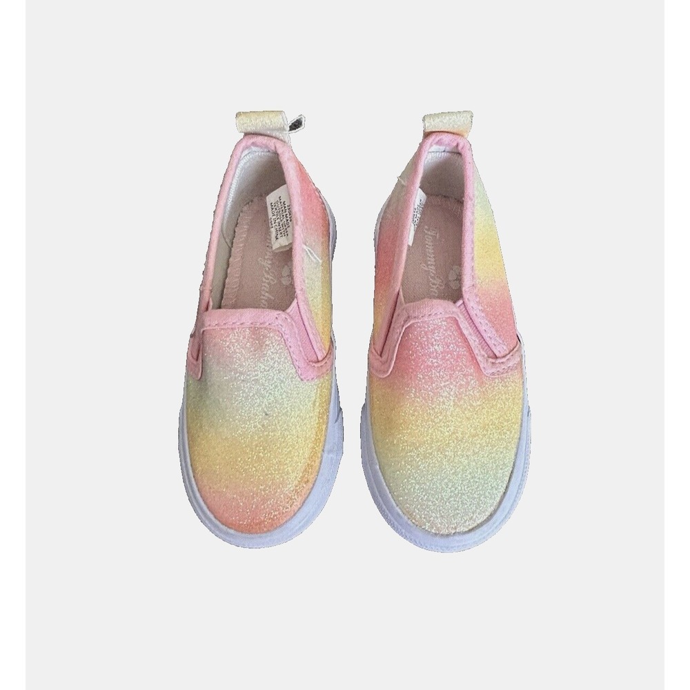 Tommy Bahama Girls Glitter Boat Shoes Casual Slip On Ombre Gradient Sz 7 Rainbow
